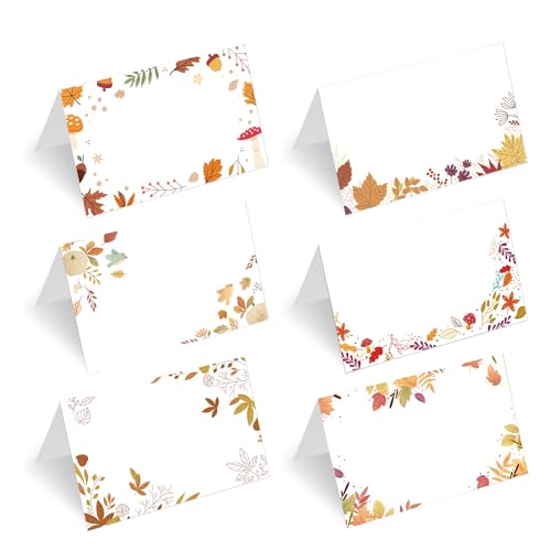 90 Stück Ahornblätter Tischkarten, Zeltkarten, Namenskarten, 5,6 x 8,9 cm, Herbst-Tischdekoration, Namenskarten für Geburtstagsparty, Babyparty, Hochzeit 90 Stück Ahornblätter Tischkarten, Zeltkarten, Namenskarten, 5,6 x 8,9 cm, Herbst-Tischdekoration, Namenskarten für Geburtstagsparty, Babyparty, Hochzeit von Well Tile