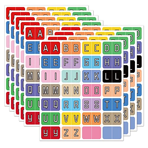 Alphabet A bis Z, 26 Buchstaben, Index, Ordner, Etiketten, mehrfarbig, Alphabet-Registerkarten – farbcodierte Registerkarten von A bis Z, Trennblätter, Aufkleber, Alphabet, Buchstaben, Lehrerbedarf, von Well Tile