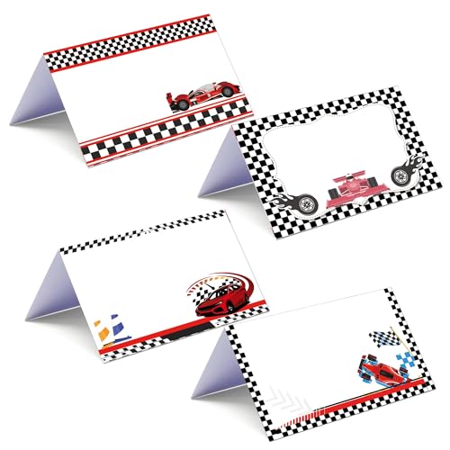 Tischkarten, Rennauto-Tischkarten, Feiertags-Namen, 7,6 x 11,7 cm, Tischdekoration, Namenskarte für Geburtstagsparty, Babyparty, 60 Stück Tischkarten, Rennauto-Tischkarten, Feiertags-Namen, 7,6 x 11,7 cm, Tischdekoration, Namenskarte für Geburtstagsparty, Babyparty, 60 Stück von Well Tile