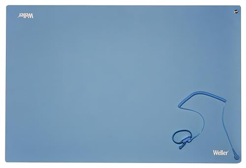 Weller T0051403699 Antistatische ESD Premium Tisch-Lötmatten Set, 900 x 600 mm, Blaue Lötmattensatz von Weller
