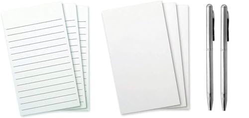 Wellspring Flip Note Nachfüll-Set: linierter Nachfüllblock (3er-Pack), blanko Nachfüllblock (3er-Pack) und 2 Flip Note Mini-Stifte von Wellspring