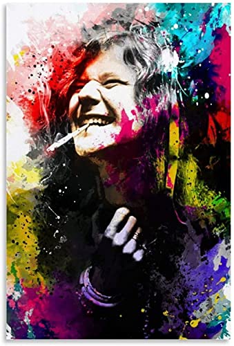 5D Diamant Painting Set FüR Erwachsene Und Kinder Abstraktes Porträt Inger exy Lady Janis Joplin DIY Diamond Painting Kristall Strass Diamant 11.8"x15.7"(30x40cm) Kein Rahmen von Welmini