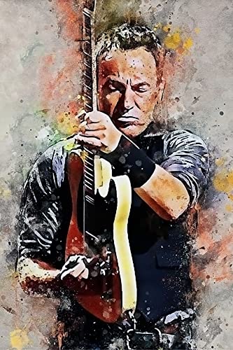 5D Diamant Painting Set FüR Erwachsene Und Kinder Bruce Springsteen DIY Diamond Painting Kristall Strass Diamant Stickerei GemäLde 23.6"x35.4"(60x90cm) Kein Rahmen von Welmini
