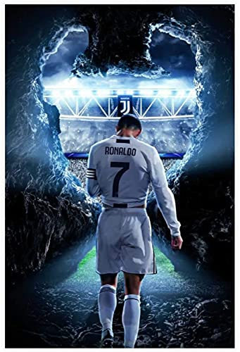 5D Diamant Painting Set FüR Erwachsene Und Kinder Fußball Fußballspieler Cristiano Ronaldo Farbe 31 DIY Diamond Painting Kristall Strass Diamant Stickerei GemäLde 15.7"x19.7"(40x50cm) Kein Rahmen von Welmini