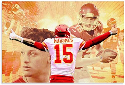 5D Diamant Painting Set FüR Erwachsene Und Kinder Kansas City Chiefs - Patrick Mahomes II MVP DIY Diamond Painting Kristall Strass Diamant Stickerei GemäLde 23.6"x35.4"(60x90cm) Kein Rahmen von Welmini