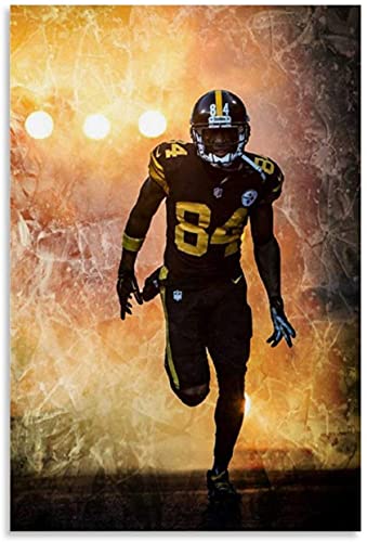 5d Diamond Painting Diamant Bilder FüR Erwachsene Und Kinder American-Football-Spieler Antonio Brown Star DIY Kreuzstich Arts Craft Kristall Strass Stickerei 11.8"x15.7"(30x40cm) Kein Rahmen von Welmini