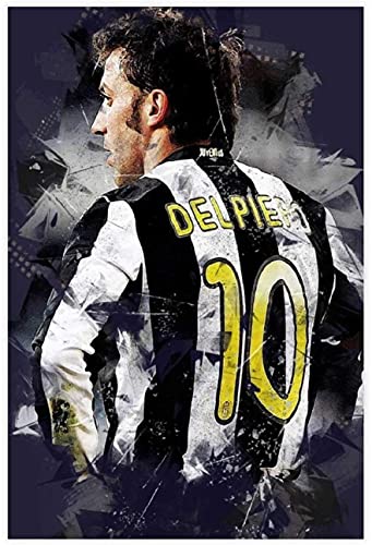 5d Diamond Painting Diamant Bilder FüR Erwachsene Und Kinder Del Piero Fußball Fußball 7 DIY Kreuzstich Arts Craft Kristall Strass Stickerei 23.6"x35.4"(60x90cm) Kein Rahmen von Welmini