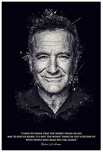 5d Diamond Painting Diamant Bilder FüR Erwachsene Und Kinder Inspirierende Zitate Bilder Robin Williams Bild DIY Kreuzstich Arts Craft Kristall Strass Stickerei 11.8"x15.7"(30x40cm) Kein Rahmen von Welmini