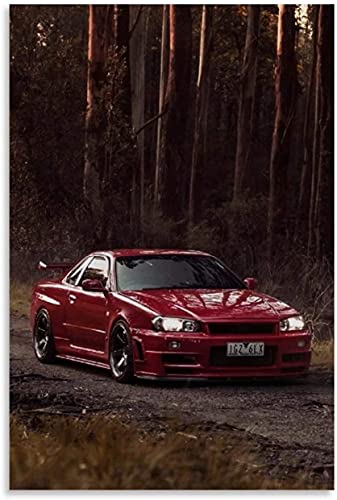 5d Diamond Painting Diamant Bilder FüR Erwachsene Und Kinder JDM Car GTR R34 Sportwagen DIY Kreuzstich Arts Craft Kristall Strass Stickerei 23.6"x35.4"(60x90cm) Kein Rahmen von Welmini