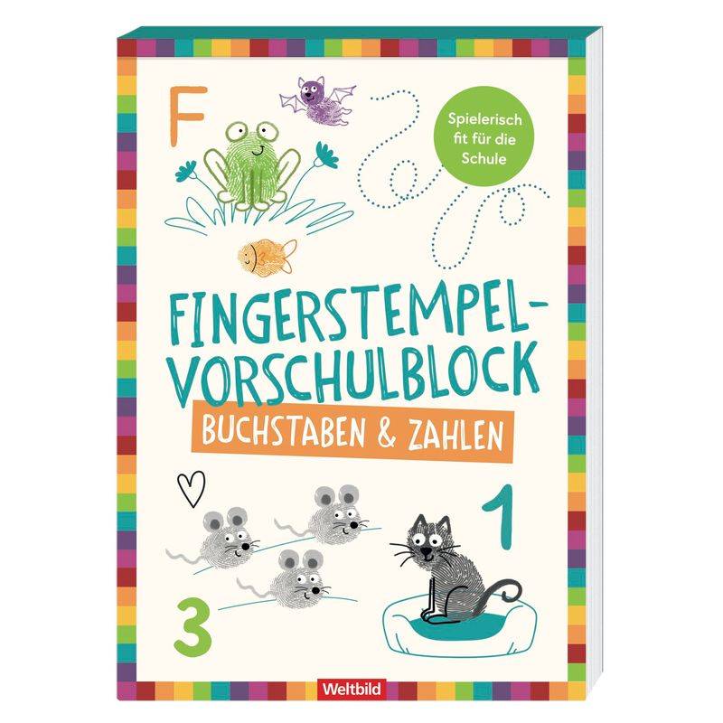 Fingerstempelblock Zahlen & Buchstaben, Hochwertige Broschur von Weltbild Deutschland