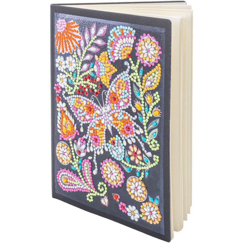 Diamond Painting Notizbuch "Blüten-Schmetterling" Din A5 von Weltbild