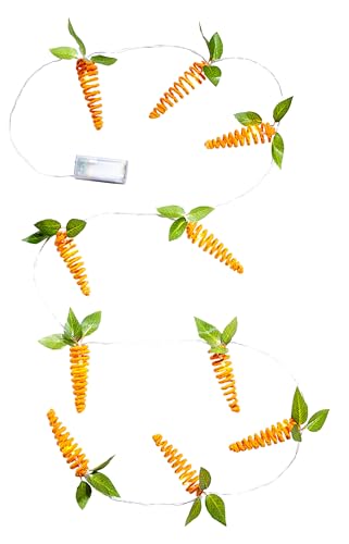 Weltbild LED Lichterkette mit Batterie Karotten - LED Deko-Lichterkette im witzigen Karotten-Design als Deko Ostern & Lichterkette Kinderzimmer mit Batteriefach mit Timer von Weltbild