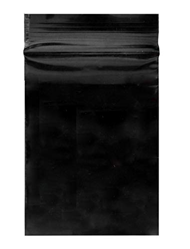 WeltiesSmartTools Druckverschlussbeutel 40x60 mm Schwarz Blickdicht Diskret Zip Beutel 4x6 cm Druckverschluss Zipper-Beutel Polybeutel LDPE-Folie Transparent Lebensmittelecht; 100 Stück von WeltiesSmartTools