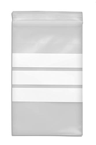 WeltiesSmartTools Hochwertige Druckverschlussbeutel mit Stempelfeld, 90 µ, 120 x 170 mm, 1000 Stück, 3 weiße Streifen zur Beschriftung, 11 verschiedene Größen zur Auswahl von WeltiesSmartTools