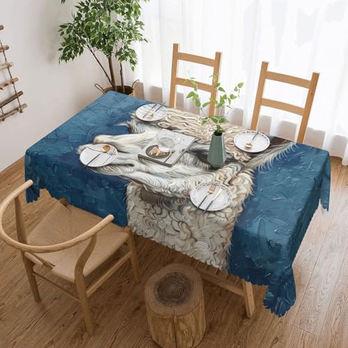 Elegante Tischdecke mit Alpaka-Lama-Druck, stilvolle Heimdekoration, Stoff für Esstische, Hochzeiten und Veranstaltungen Elegante Tischdecke mit Alpaka-Lama-Druck, stilvolle Heimdekoration, Stoff für Esstische, Hochzeiten und Veranstaltungen von WenDang