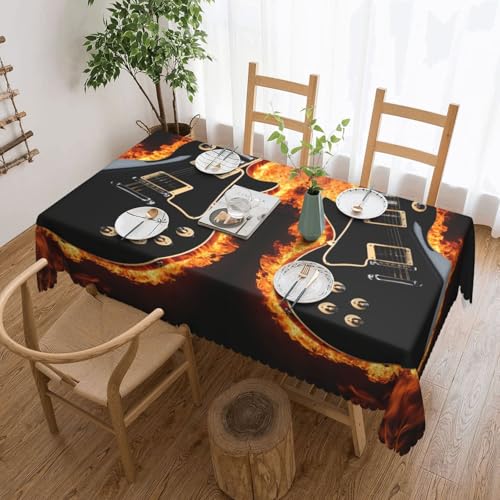 Elegante Tischdecke mit E-Gitarren-Druck, stilvolle Heimdekoration für Esstische, Hochzeiten und Veranstaltungen Elegante Tischdecke mit E-Gitarren-Druck, stilvolle Heimdekoration für Esstische, Hochzeiten und Veranstaltungen von WenDang