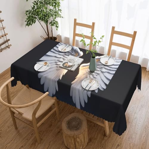 Elegante Tischdecke mit Engelsflügel-Druck, stilvolle Heimdekoration für Esstische, Hochzeiten und Veranstaltungen von WenDang
