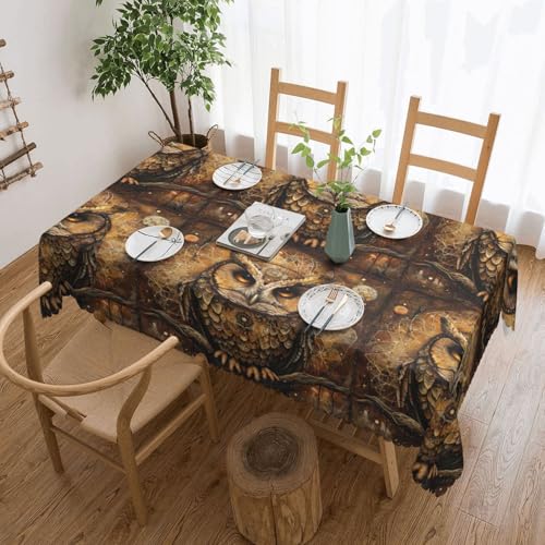 Elegante Tischdecke mit Eulen-Motiv, stilvolle Dekoration für Esstische, Hochzeiten und Veranstaltungen Elegante Tischdecke mit Eulen-Motiv, stilvolle Dekoration für Esstische, Hochzeiten und Veranstaltungen von WenDang