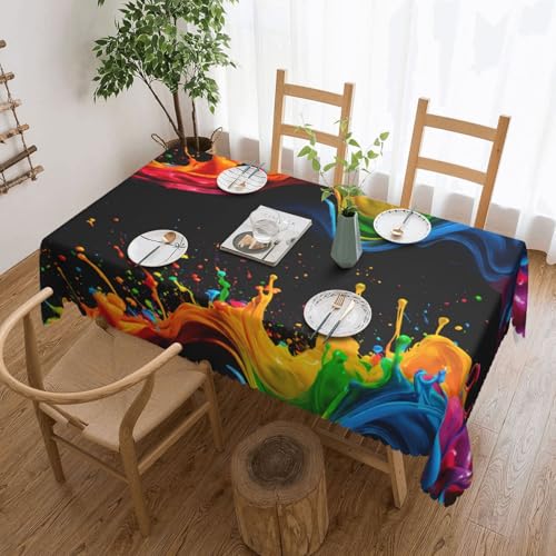 Elegante Tischdecke mit Farbspritzer-Hintergrund, stilvolle Heimdekoration für Esstische, Hochzeiten und Veranstaltungen Elegante Tischdecke mit Farbspritzer-Hintergrund, stilvolle Heimdekoration für Esstische, Hochzeiten und Veranstaltungen von WenDang