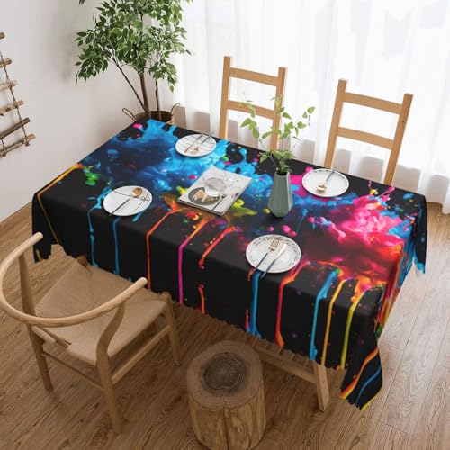 Elegante Tischdecke mit Farbspritzer-Hintergrund, stilvolle Heimdekoration für Esstische, Hochzeiten und Veranstaltungen Elegante Tischdecke mit Farbspritzer-Hintergrund, stilvolle Heimdekoration für Esstische, Hochzeiten und Veranstaltungen von WenDang