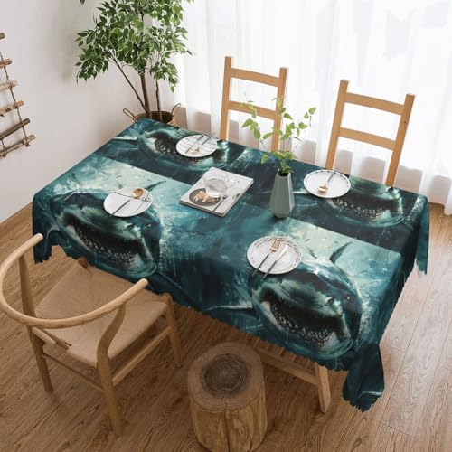 Elegante Tischdecke mit Hai-Aufdruck – stilvolle Heimdekoration für Esstische, Hochzeiten und Veranstaltungen Elegante Tischdecke mit Hai-Aufdruck – stilvolle Heimdekoration für Esstische, Hochzeiten und Veranstaltungen von WenDang