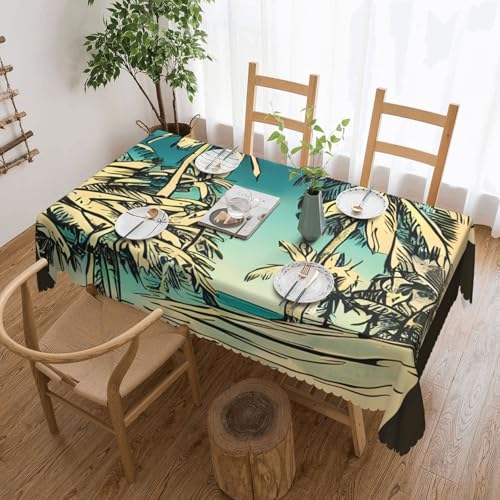 Elegante Tischdecke mit Hawaii-Druck, stilvolle Heimdekoration, Stoff für Esstische, Hochzeiten und Veranstaltungen Elegante Tischdecke mit Hawaii-Druck, stilvolle Heimdekoration, Stoff für Esstische, Hochzeiten und Veranstaltungen von WenDang