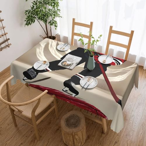 Elegante Tischdecke mit Hockey-Sportaufdruck, stilvolle Heimdekoration für Esstische, Hochzeiten und Veranstaltungen von WenDang