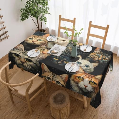 Elegante Tischdecke mit Katzendruck, stilvolle Heimdekoration für Esstische, Hochzeiten und Veranstaltungen Elegante Tischdecke mit Katzendruck, stilvolle Heimdekoration für Esstische, Hochzeiten und Veranstaltungen von WenDang