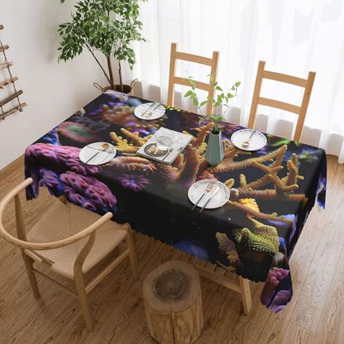 Elegante Tischdecke mit Korallenriff-Druck, stilvolle Heimdekoration für Esstische, Hochzeiten und Veranstaltungen von WenDang