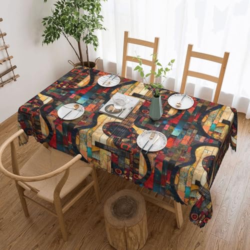 Elegante Tischdecke mit Kunstgitarre-Muster, stilvolle Dekoration für Esstische, Hochzeiten und Veranstaltungen von WenDang