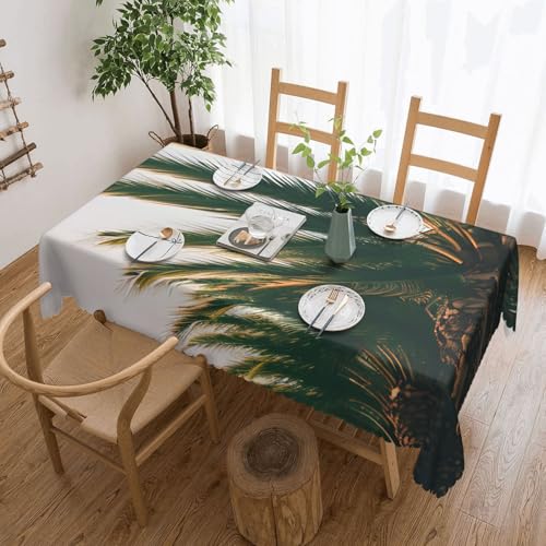 Elegante Tischdecke mit Los Angeles-Palmen-Druck, stilvolle Heimdekoration, Stoff für Esstische, Hochzeiten und Veranstaltungen Elegante Tischdecke mit Los Angeles-Palmen-Druck, stilvolle Heimdekoration, Stoff für Esstische, Hochzeiten und Veranstaltungen von WenDang