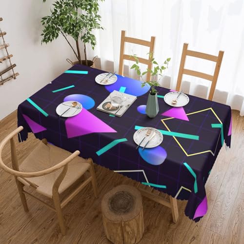 Elegante Tischdecke mit Neon-Party-Muster, stilvolle Dekoration für Esstische, Hochzeiten und Veranstaltungen von WenDang