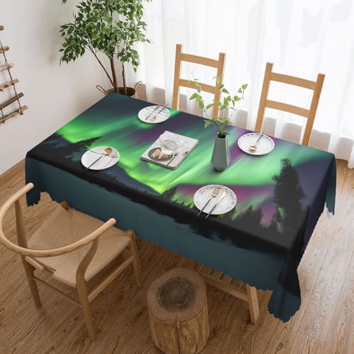 Elegante Tischdecke mit Nordlichter-Motiv, stilvolle Dekoration für Esstische, Hochzeiten und Veranstaltungen Elegante Tischdecke mit Nordlichter-Motiv, stilvolle Dekoration für Esstische, Hochzeiten und Veranstaltungen von WenDang