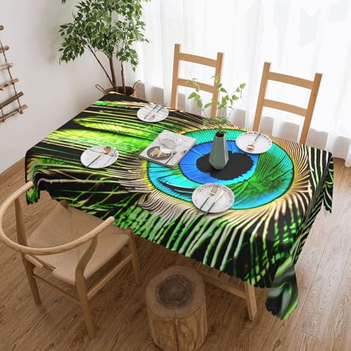 Elegante Tischdecke mit Pfauenfeder-Druck, stilvolle Heimdekoration für Esstische, Hochzeiten und Veranstaltungen Elegante Tischdecke mit Pfauenfeder-Druck, stilvolle Heimdekoration für Esstische, Hochzeiten und Veranstaltungen von WenDang