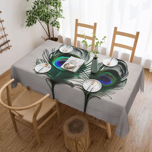 Elegante Tischdecke mit Pfauenfeder-Druck, stilvolle Heimdekoration für Esstische, Hochzeiten und Veranstaltungen Elegante Tischdecke mit Pfauenfeder-Druck, stilvolle Heimdekoration für Esstische, Hochzeiten und Veranstaltungen von WenDang