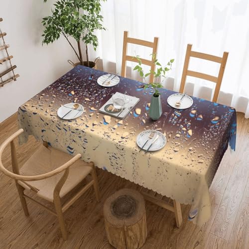 Elegante Tischdecke mit Regentropfen auf Glasdruck, stilvolle Heimdekoration für Esstische, Hochzeiten und Veranstaltungen Elegante Tischdecke mit Regentropfen auf Glasdruck, stilvolle Heimdekoration für Esstische, Hochzeiten und Veranstaltungen von WenDang