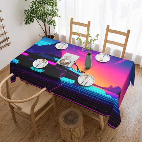Elegante Tischdecke mit Retrowellen-Bildern, stilvolle Dekoration für Esstische, Hochzeiten und Veranstaltungen Elegante Tischdecke mit Retrowellen-Bildern, stilvolle Dekoration für Esstische, Hochzeiten und Veranstaltungen von WenDang