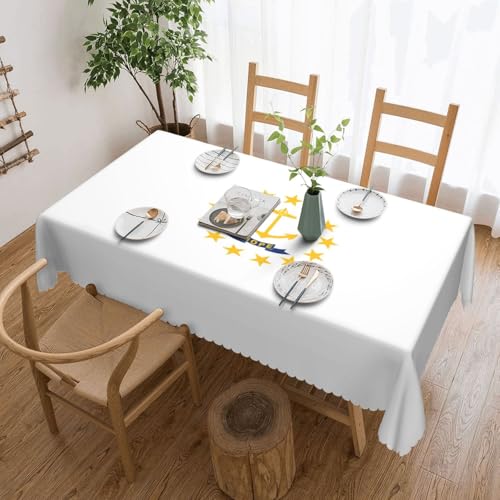 Elegante Tischdecke mit Rhode Island-Staatsflagge, stilvolle Heimdekoration, Stoff für Esstische, Hochzeiten und Veranstaltungen Elegante Tischdecke mit Rhode Island-Staatsflagge, stilvolle Heimdekoration, Stoff für Esstische, Hochzeiten und Veranstaltungen von WenDang