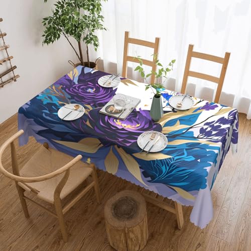Elegante Tischdecke mit Schmetterlings-Aufdruck, stilvolle Dekoration für Esstische, Hochzeiten und Veranstaltungen, Violett Elegante Tischdecke mit Schmetterlings-Aufdruck, stilvolle Dekoration für Esstische, Hochzeiten und Veranstaltungen, Violett von WenDang