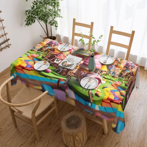 Elegante Tischdecke mit Süßigkeitenland-Druck, stilvolle Heimdekoration für Esstische, Hochzeiten und Veranstaltungen Elegante Tischdecke mit Süßigkeitenland-Druck, stilvolle Heimdekoration für Esstische, Hochzeiten und Veranstaltungen von WenDang