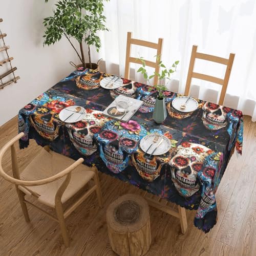 Elegante Tischdecke mit Totenkopf-Motiv, stilvolle Heimdekoration für Esstische, Hochzeiten und Veranstaltungen Elegante Tischdecke mit Totenkopf-Motiv, stilvolle Heimdekoration für Esstische, Hochzeiten und Veranstaltungen von WenDang