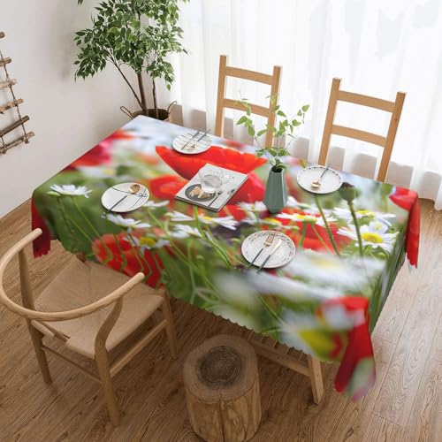 Elegante Tischdecke mit Wiesen- und Gänseblümchen-Druck, stilvolle Heimdekoration, Stoff für Esstische, Hochzeiten und Veranstaltungen Elegante Tischdecke mit Wiesen- und Gänseblümchen-Druck, stilvolle Heimdekoration, Stoff für Esstische, Hochzeiten und Veranstaltungen von WenDang