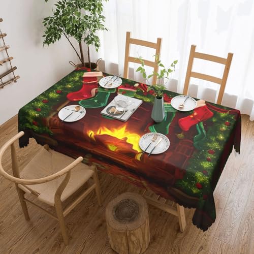 Elegante Tischdecke mit fröhlichem Weihnachtsdruck, stilvolle Dekoration für Esstische, Hochzeiten und Veranstaltungen Elegante Tischdecke mit fröhlichem Weihnachtsdruck, stilvolle Dekoration für Esstische, Hochzeiten und Veranstaltungen von WenDang