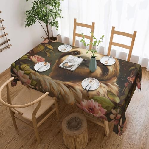Elegante Tischdecke mit niedlichem Faultier-Druck, stilvolle Heimdekoration für Esstische, Hochzeiten und Veranstaltungen Elegante Tischdecke mit niedlichem Faultier-Druck, stilvolle Heimdekoration für Esstische, Hochzeiten und Veranstaltungen von WenDang