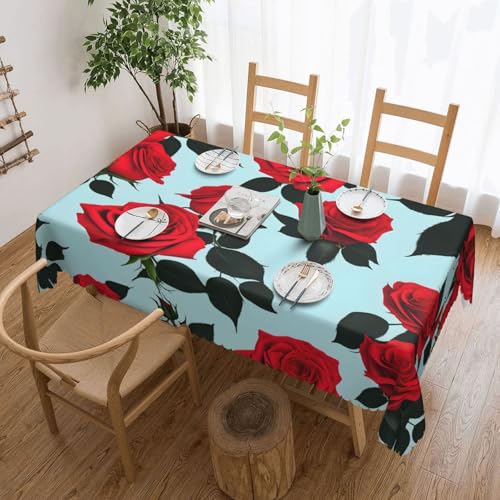 Elegante Tischdecke mit rotem Rosenmuster – stilvolle Heimdekoration für Esstische, Hochzeiten und Veranstaltungen Elegante Tischdecke mit rotem Rosenmuster – stilvolle Heimdekoration für Esstische, Hochzeiten und Veranstaltungen von WenDang