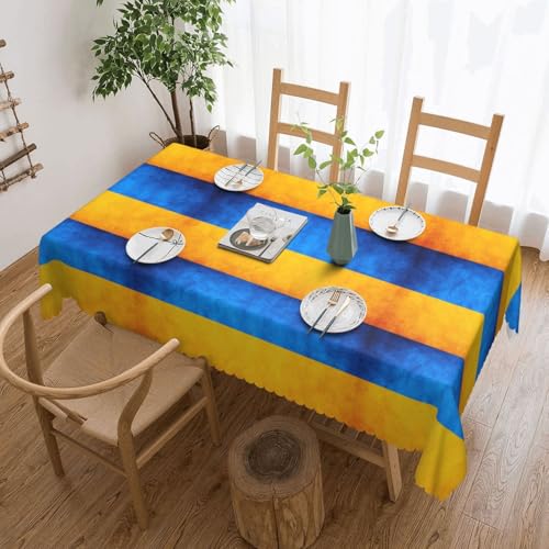 Elegante Tischdecke mit ukrainischer Flagge, stilvolle Dekoration für Esstische, Hochzeiten und Veranstaltungen von WenDang