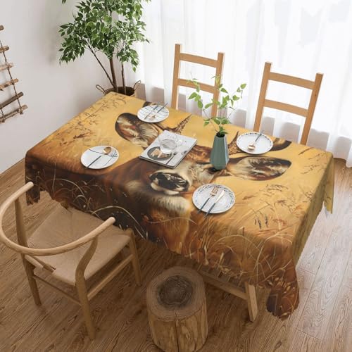 Elegante Tischdecke mit wildem Hirsch-Druck, stilvolle Heimdekoration für Esstische, Hochzeiten und Veranstaltungen Elegante Tischdecke mit wildem Hirsch-Druck, stilvolle Heimdekoration für Esstische, Hochzeiten und Veranstaltungen von WenDang