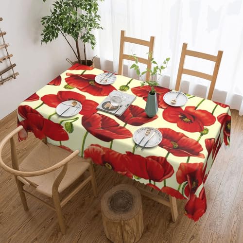 Rote Mohnblumen-Druck, elegante Tischdecke, stilvolle Heimdekoration, Stoff für Esstische, Hochzeiten und Veranstaltungen Rote Mohnblumen-Druck, elegante Tischdecke, stilvolle Heimdekoration, Stoff für Esstische, Hochzeiten und Veranstaltungen von WenDang