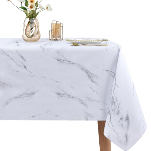 WenYa Abwischbare Tischdecke, wasserdichte PVC-Tischdecke, abwischbare Kunststoff-Tischdecke, rechteckige Tischdecken für Picknick, Party, Outdoor, Innen- und Außenbereich, Marmor, 137 x 255 cm WenYa Abwischbare Tischdecke, wasserdichte PVC-Tischdecke, abwischbare Kunststoff-Tischdecke, rechteckige Tischdecken für Picknick, Party, Outdoor, Innen- und Außenbereich, Marmor, 137 x 255 cm von WenYa