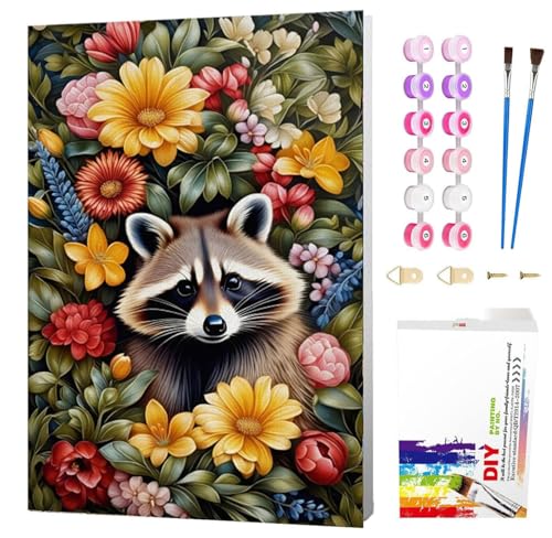 Wenfdrtr Malen Nach Zahlen Kinder ab 6 7 8 9 10 Jahre Mädchen mit Rahmen- Waschbär Paint by Numbers für Anfänge, DIY Ölgemälde Leinwand Tiere Acrylfarbe Geschenkidee 20x30cm Wenfdrtr Malen Nach Zahlen Kinder ab 6 7 8 9 10 Jahre Mädchen mit Rahmen- Waschbär Paint by Numbers für Anfänge, DIY Ölgemälde Leinwand Tiere Acrylfarbe Geschenkidee 20x30cm von Wenfdrtr